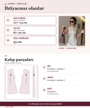 Audrina kalıbı için malzeme gereksinimleri